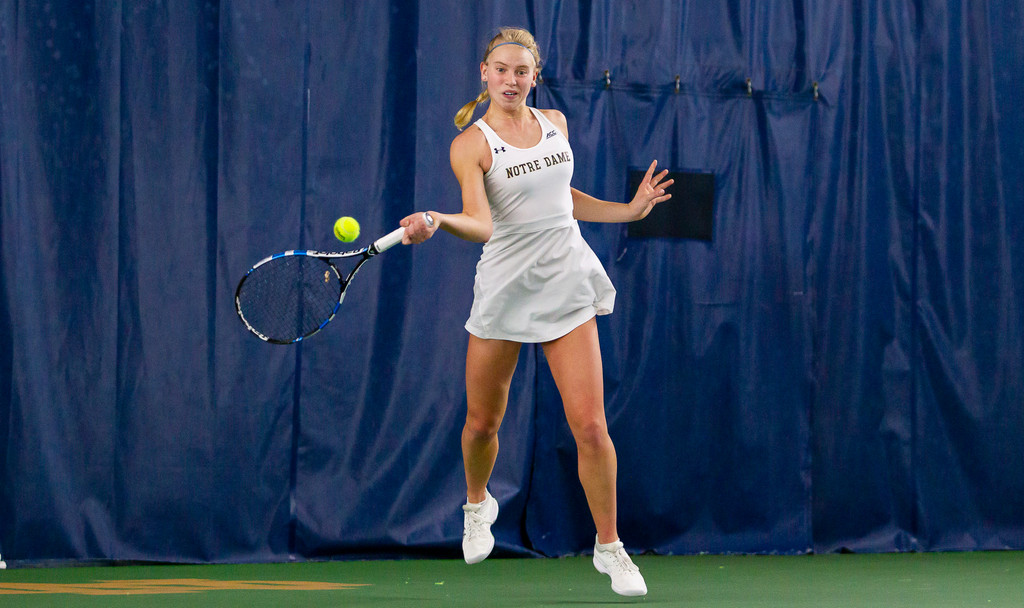 Cameron Corse during the ACC match between University of Notre Dame vs. University of Louisville at Eck Center on March 8, 2019 in South Bend, Indiana.