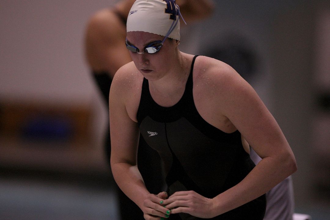 Senior women's swimmer Lauren Sylvester