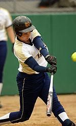 Meagan Ruthrauff is just three walks away from setting the Notre Dame career record for walks.