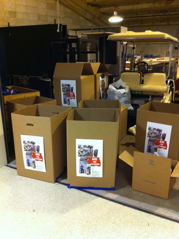 Fighting Irish Athletics Lends Hand To Support Tornado Victims These were just some of the many donation boxes that were placed in the locker rooms of all Fighting Irish athletics teams, collecting supplies for victims of the recent tornadoes in Alabama and Missouri.