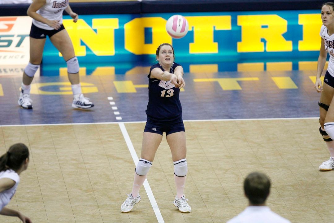 Fifty-five digs helped Notre Dame raise over $6,000 towards breast cancer research during Sunday's match at the Joyce Center versus Pittsburgh.