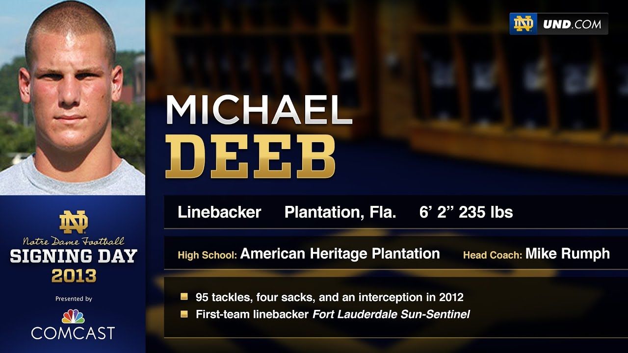Michael Deeb - 2013 Notre Dame Football Signee