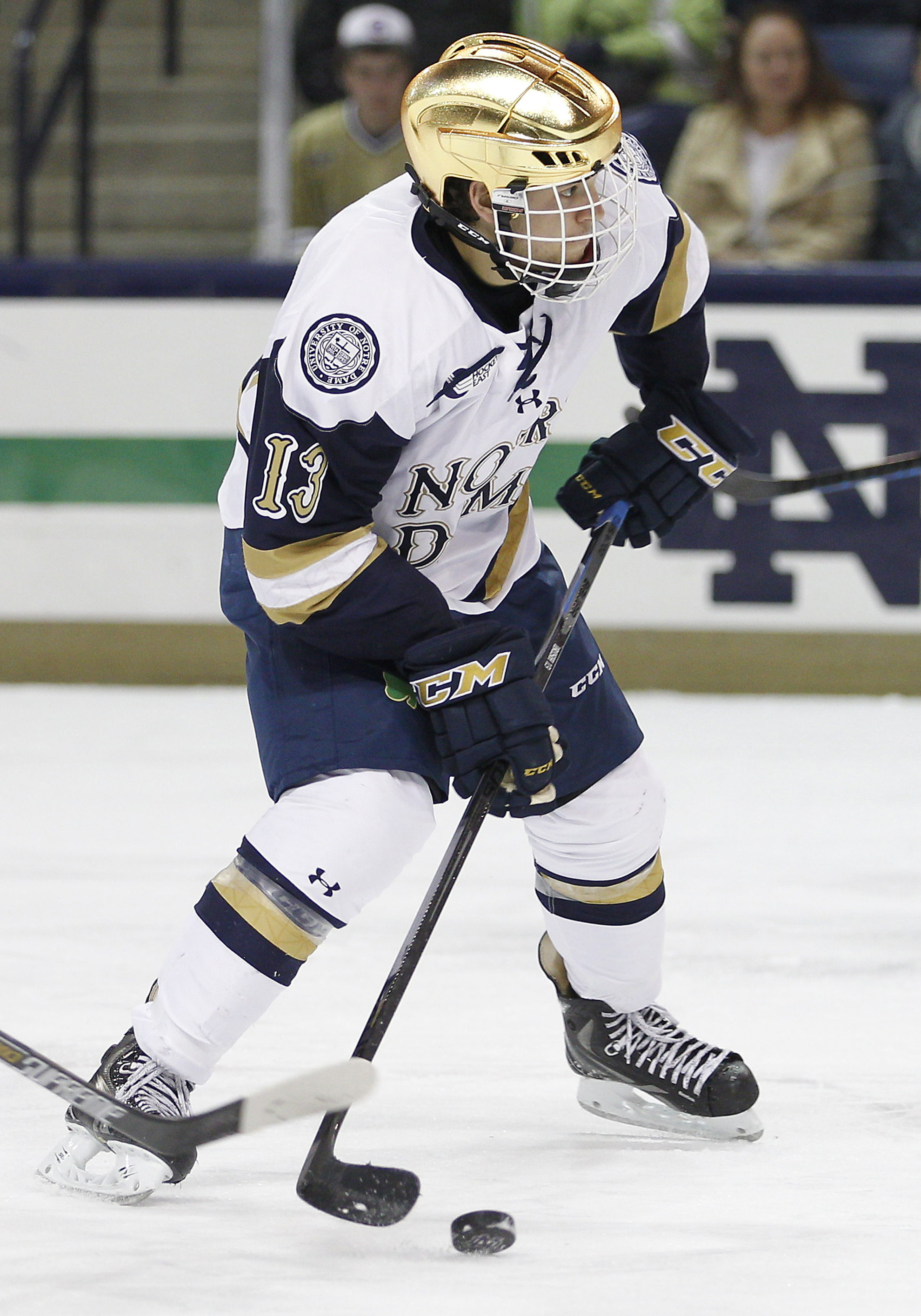 Notre Dame Ties Maine, 4-4 Vince Hinostroza had his second three-assist game of the year on Friday night at Maine.