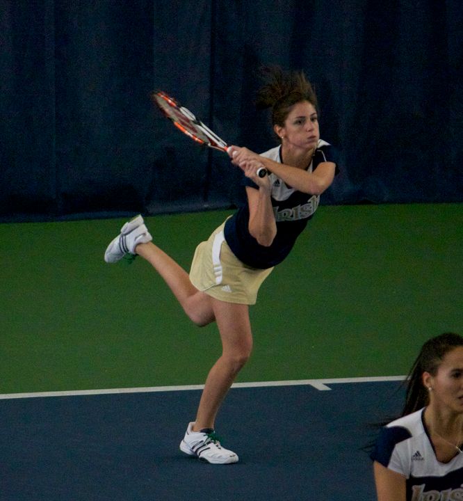 Shannon Mathews' 6-0, 6-4 victory at No. 2 singles looked to bring the Irish back into the match against Yale, but it was not enough as they dropped a 4-3 decision.
