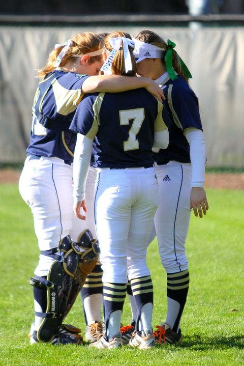 Notre Dame seniors Katey Haus, Emilee Koerner, Jenna Simon and Cassidy Whidden have shared a unique bond since beginning their college careers
