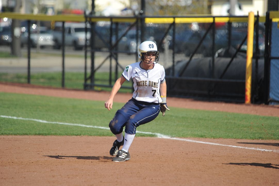 One of two Notre Dame hits Friday came from Sadie Pitzenberger.