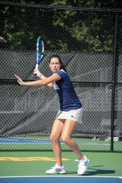Sophomore Molly O'Koniewski scored the winning point for Notre Dame with a 5-7, 6-4, 6-4 win Sunday