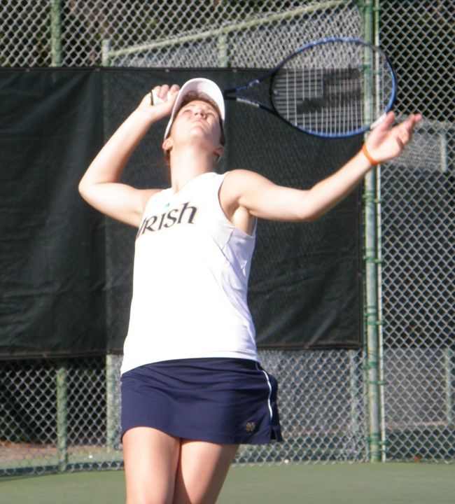 Kali Krisik clinched wins at both singles and doubles for the Irish against Clemson.