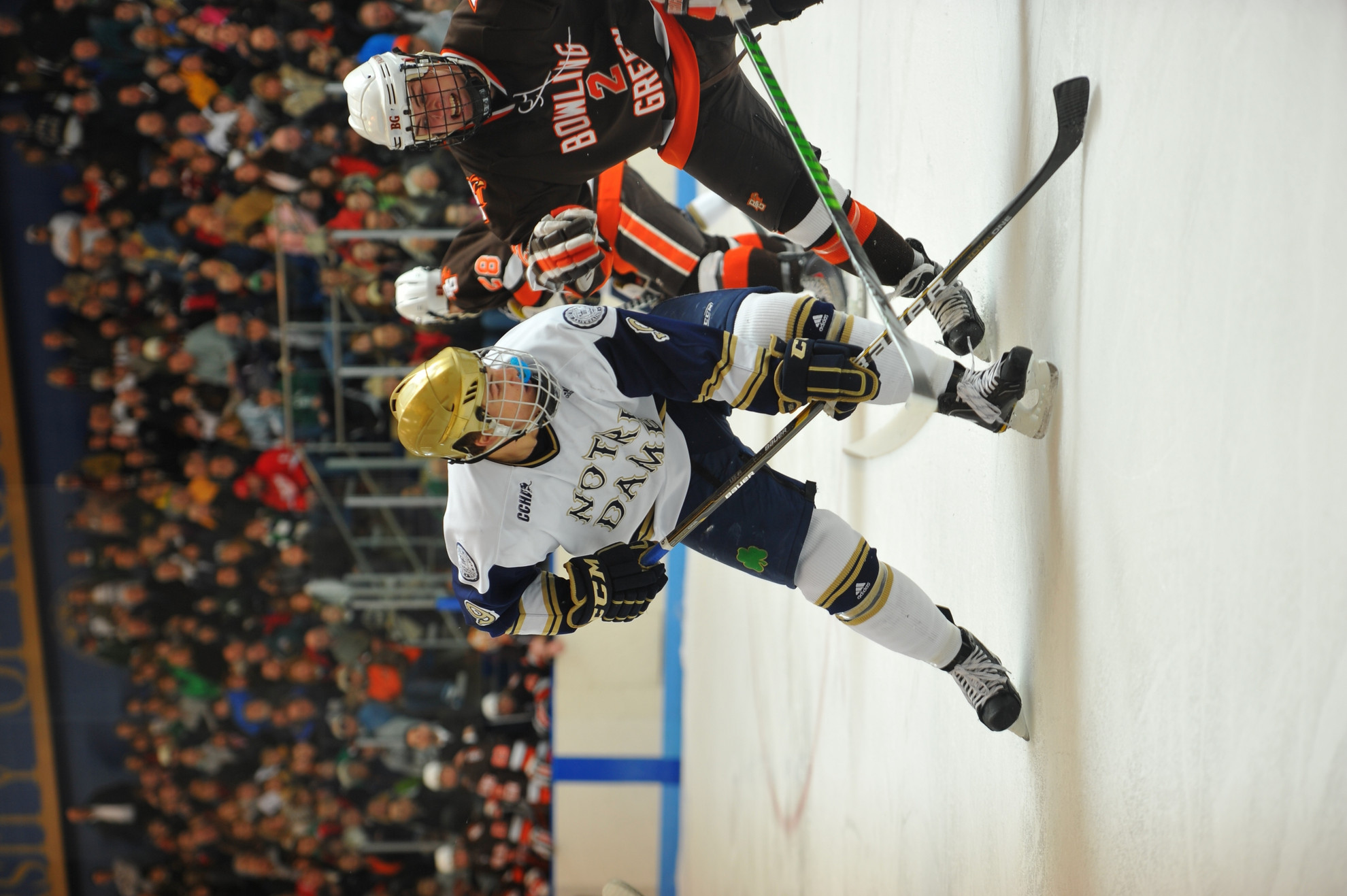 Irish Rally From A Two-Goal Deficit To Hand Ohio State A 5-2 Loss Anders Lee scored twice and added an assist in Notre Dame's 5-2 win over Ohio State. His first goal was the game winner, the eighth of his career.