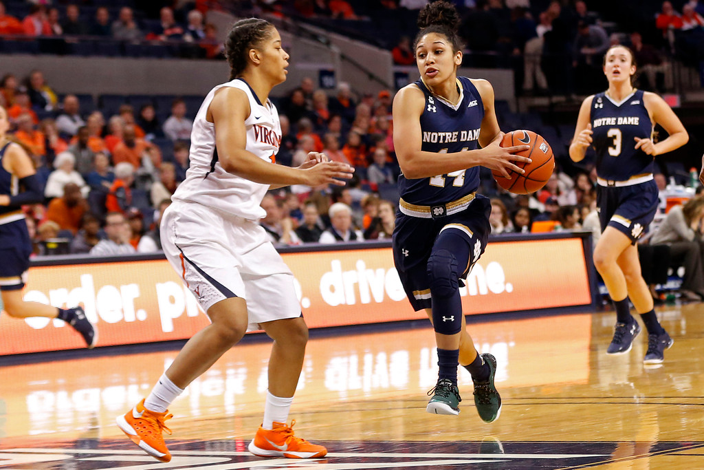 No. 3 Notre Dame 74, Virginia 46