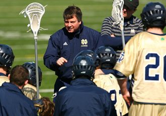 Head coach Kevin Corrigan and the Fighting Irish will be making their 13th appearance in the NCAA Tournament.