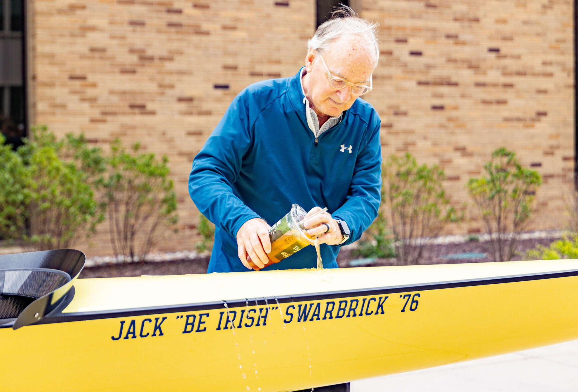 Rowing Christens The “Jack ‘Be Irish’ Swarbrick ’76” Racing Shell Rowing Christens The “Jack ‘Be Irish’ Swarbrick ’76” Racing Shell