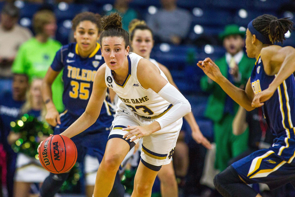 No. 3 Notre Dame 74, Toledo 39