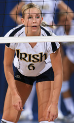Notre Dame Volleyball Sweeps Second Straight Road Conference Opponent Freshman Kim Krisotff totaled five service aces in Notre Dame 3-0 victory over South Florida