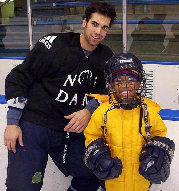 Notre Dame student-athletes - such as hockey player Chris Trick - combined to log nearly 2,000 hours of volunteer service during the 2004-05 academic year.