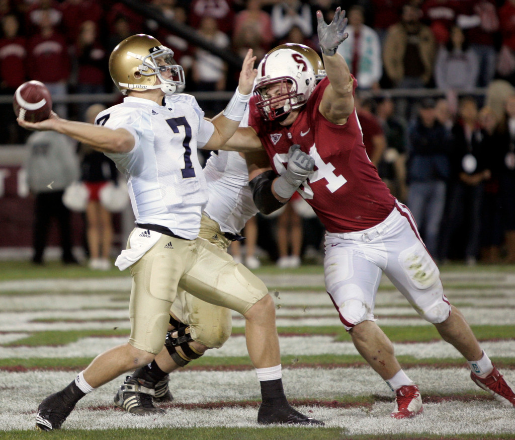 Irish Edged by Stanford, 45-38 (AP)