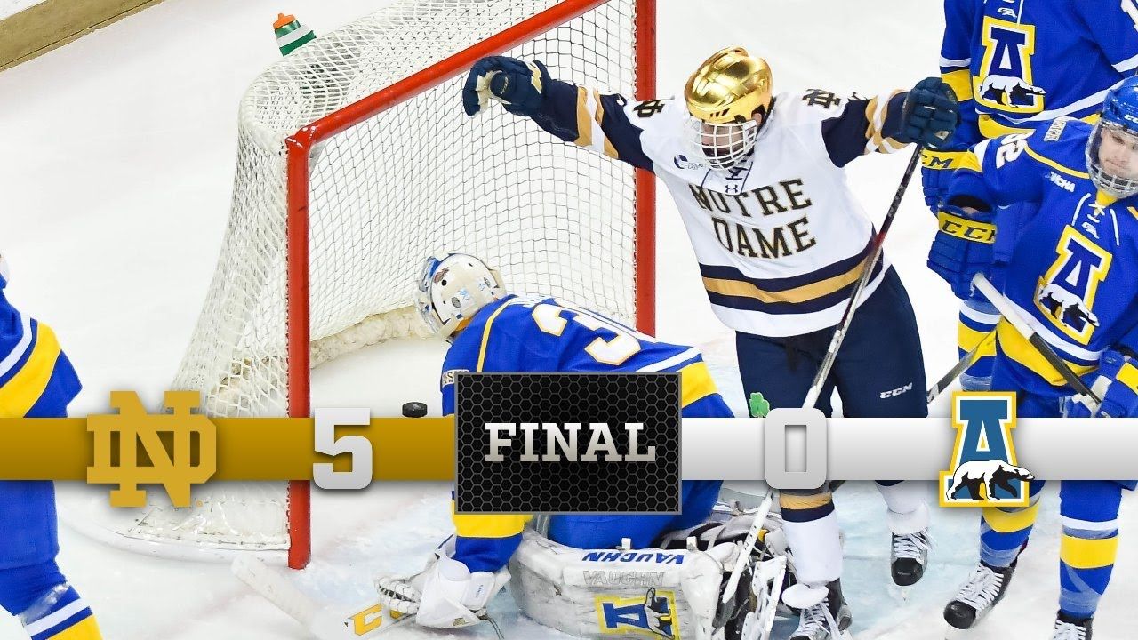 Notre Dame Hockey Highlights vs. Alaska Fairbanks