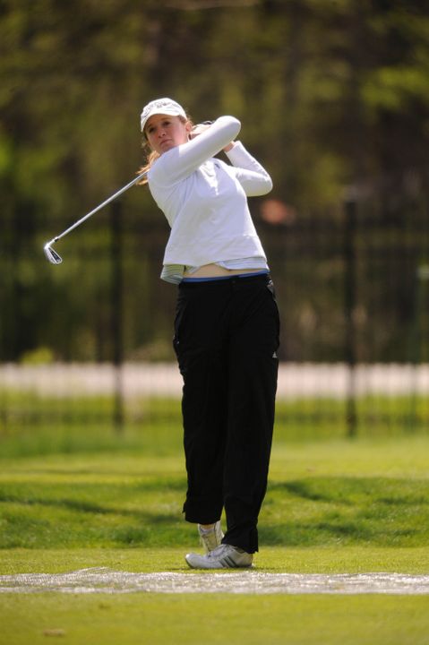 Becca Huffer led coast-to-coast among the Irish rotation, finishing tied for 50th overall at 224 (+8).