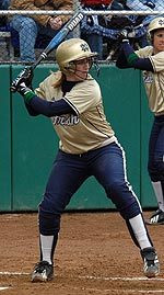 Softball Ready For First BIG EAST Meeting With DePaul On ESPNU Senior co-captain Mallorie Lenn has provided big hits against top opponents for the Irish this season.