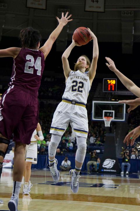 With Friday's NCAA first-round victory over Montana, senior guard Madison Cable (pictured) and her classmates Whitney Holloway and Markisha Wright became the winningest four-year class in program history (139 wins).