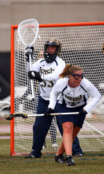 Irish Pick Up First BIG EAST Win Of The Season With 11-1 Win At Loyola Goalkeeper Erin Goodman and the Notre Dame defense held Connecticut to just four goals in the first half of the 18-11 Irish win.