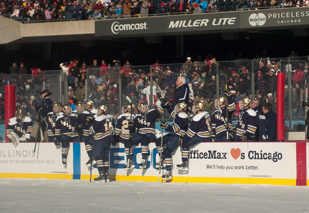 Notre Dame Men's Ice Hockey v Miami at Hockey City Classic on 02-17-2013