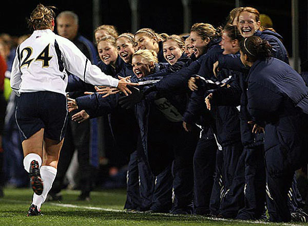 Students who utilize the shuttle service will have the chance to witness the infectious spirit of Jill Krivacek and her teammates as they continue defense of their NCAA title.