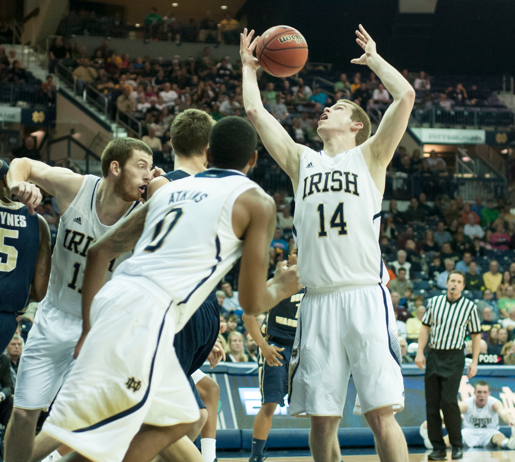 Notre Dame Men's Basketball win over George Washington 65-48 on 11-21-2012