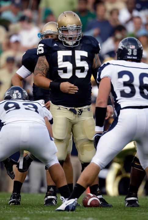 Eric Olsen was the fourth Notre Dame player selected in the 2010 NFL Draft and the sixth former Irish offensive lineman picked in the last five NFL Drafts.