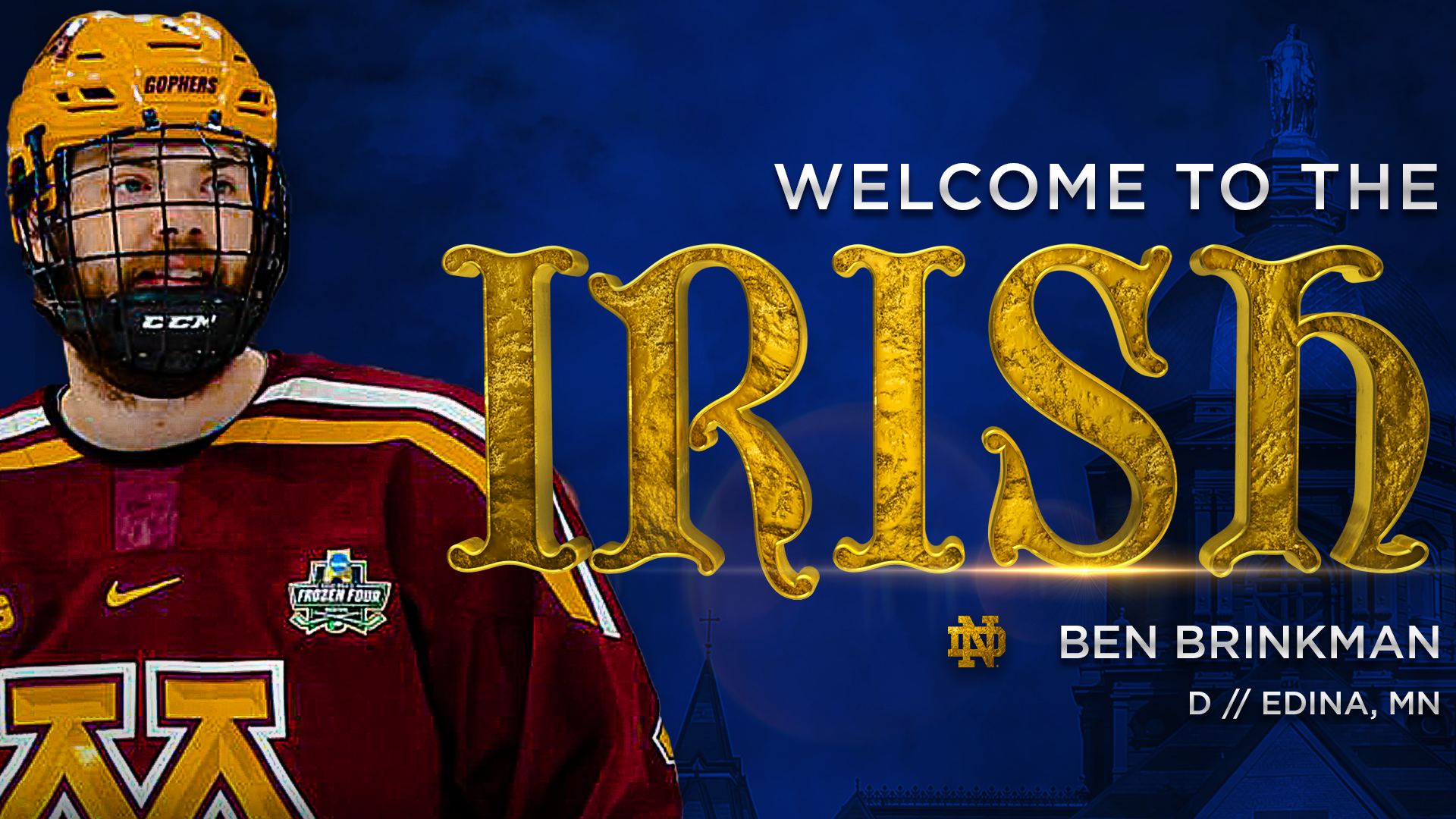 Ben Brinkman Joins The Irish Ben Brinkman Joins The Irish