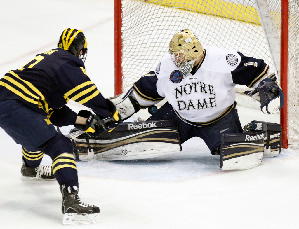 Notre Dame Men's Ice Hockey wins CCHA Championship over Michigan on 03-24-2013
