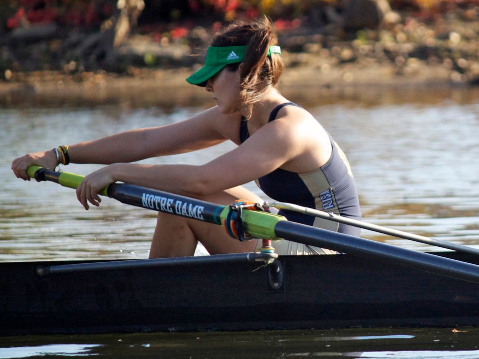 Kelsey Haddad and the Notre Dame second varsity eight defeated Michigan by more than 10 seconds at the Ohio State Invitational Saturday