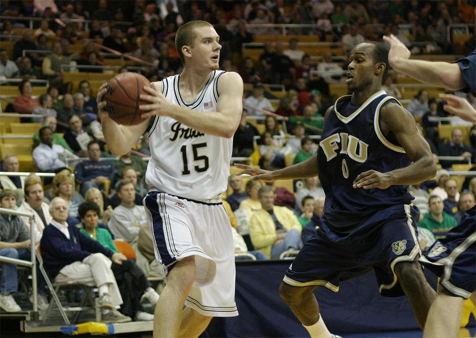 Colin Falls and the Irish take on Fordham Wednesday night at the Joyce Center.