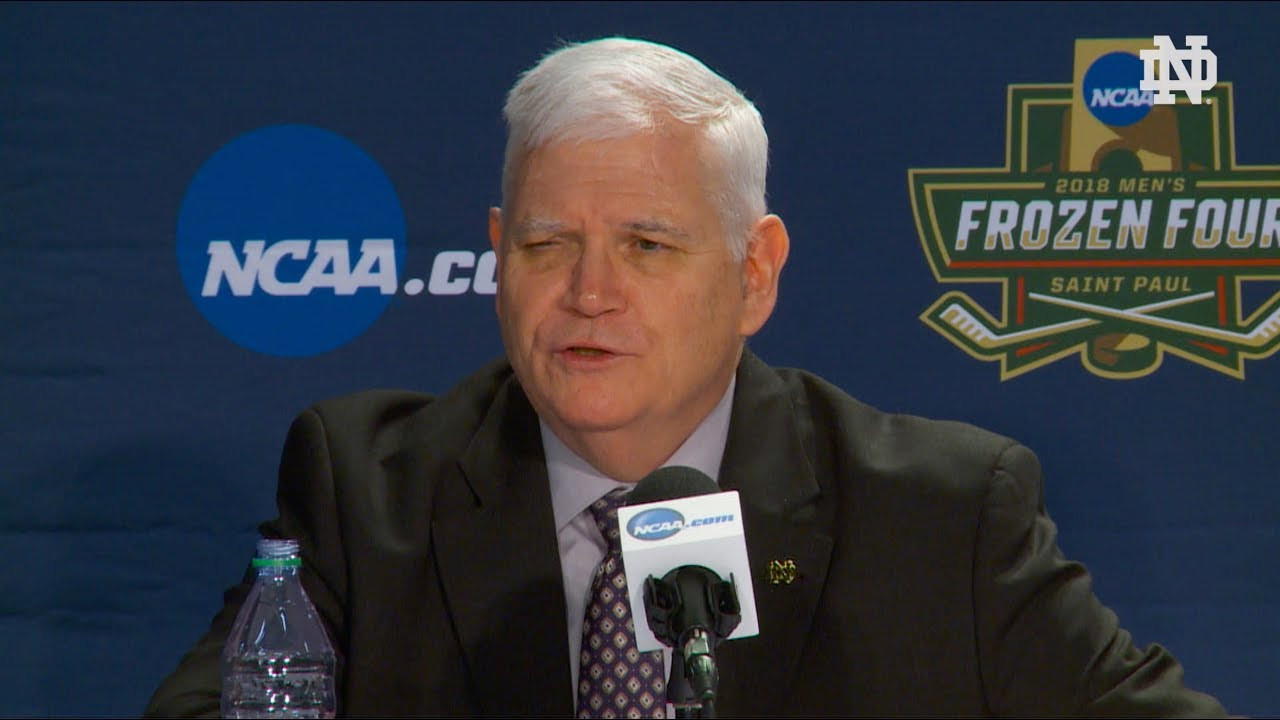 @NDhockey Post-Game Press Conference vs. Michigan - Frozen Four (04.05.18)