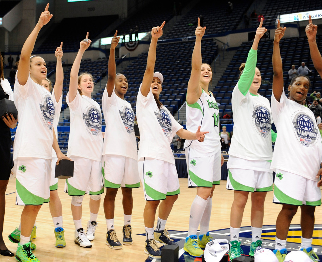 BIG EAST CHAMPS! Achonwa's Layup Lifts #2 Irish Past #3 UConn, 61-59 (AP)