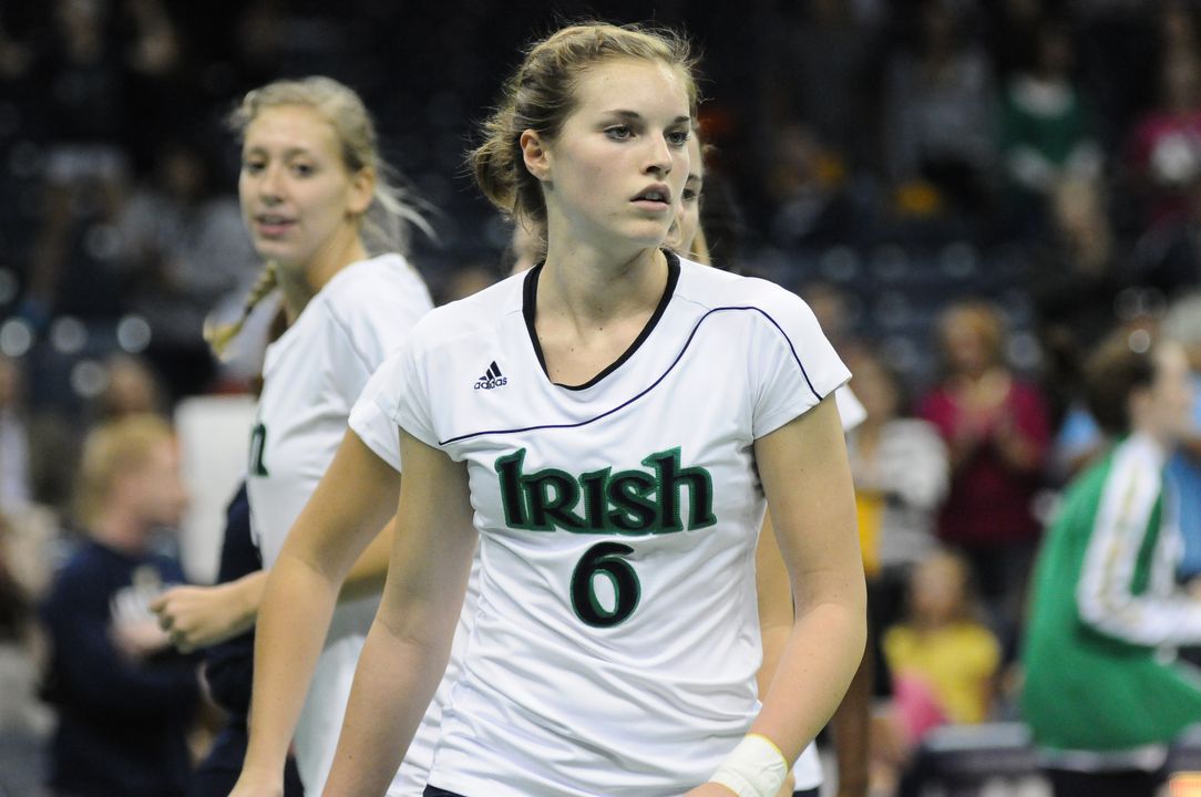 Maggie Brindock had a match-high 48 assists in Friday's contest at Ohio