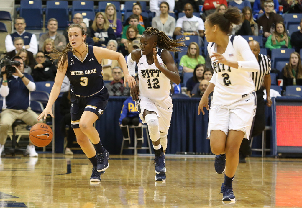 #3 Irish Top Pittsburgh, 65-55, for Muffet McGraw's 800th