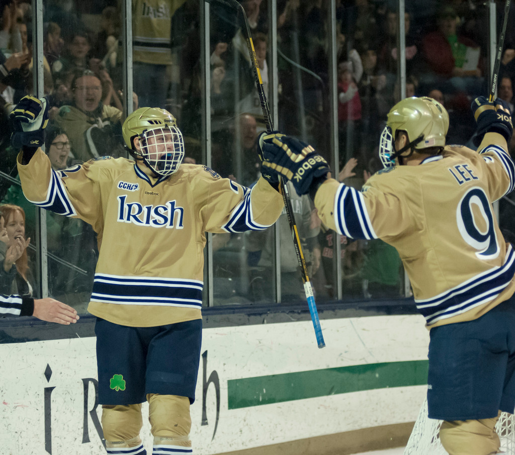 Notre Dame Men's Ice Hockey Sweeps Lake Superior State 12-01-2012