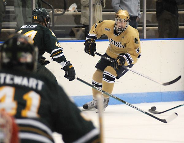Freshman center Riley Sheahan netted his fourth goal of the season in the 4-1 loss to Michigan.
