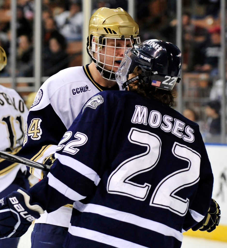 Irish Top New Hampshire 2-1 in NCAA Quarterfinals (AP)