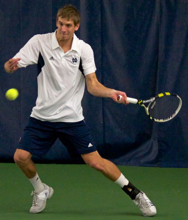 Junior Sam Keeton clinched the match for the Irish at No. 3 singles.