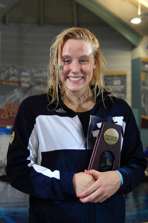 Senior Emma Reaney has been a standout in the pool and in the classroom during her three-plus years at Notre Dame.