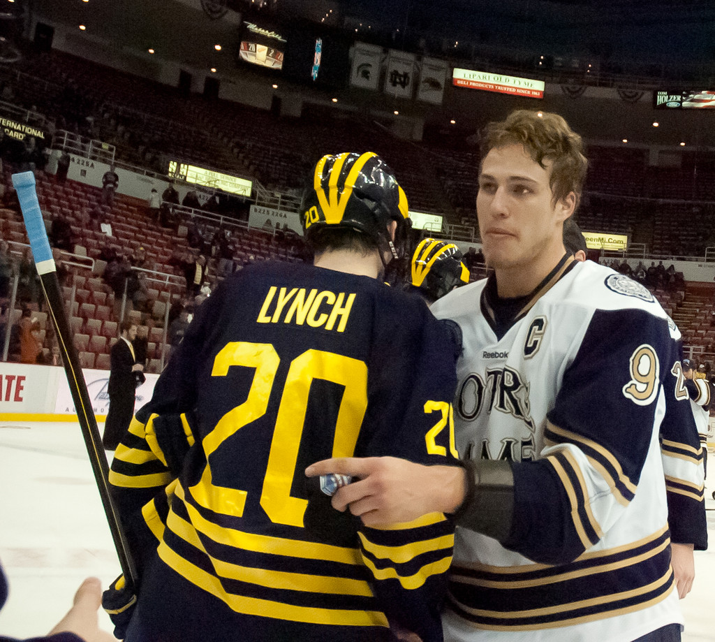 Notre Dame Men's Ice Hockey wins CCHA Championship over Michigan on 03-24-2013