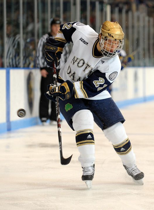 Calle Ridderwall and the Notre Dame hockey team are scheduled to appear on television 11 times during the 2009-10 season.