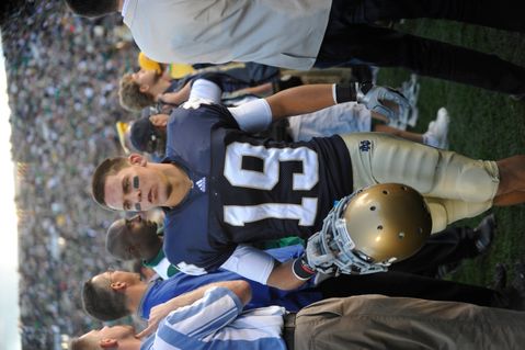 Sophomore Robby Toma and the Irish face Utah on 'senior day' - the last home game of the 2010 season this afternoon.