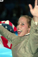 Mariel Zagunis Rides Rollercoaster To Olympic Glory Mariel Zagunis, who will be a freshman at Notre Dame in 2004, won the first fencing gold medal for the United States since 1904.