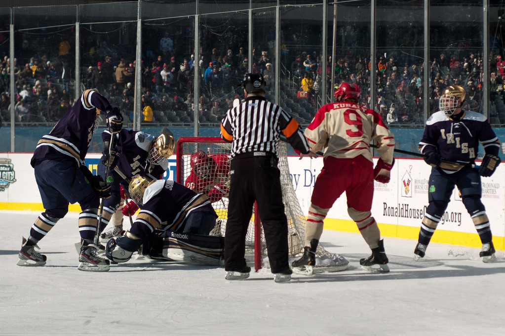 Notre Dame Men's Ice Hockey v Miami at Hockey City Classic on 02-17-2013