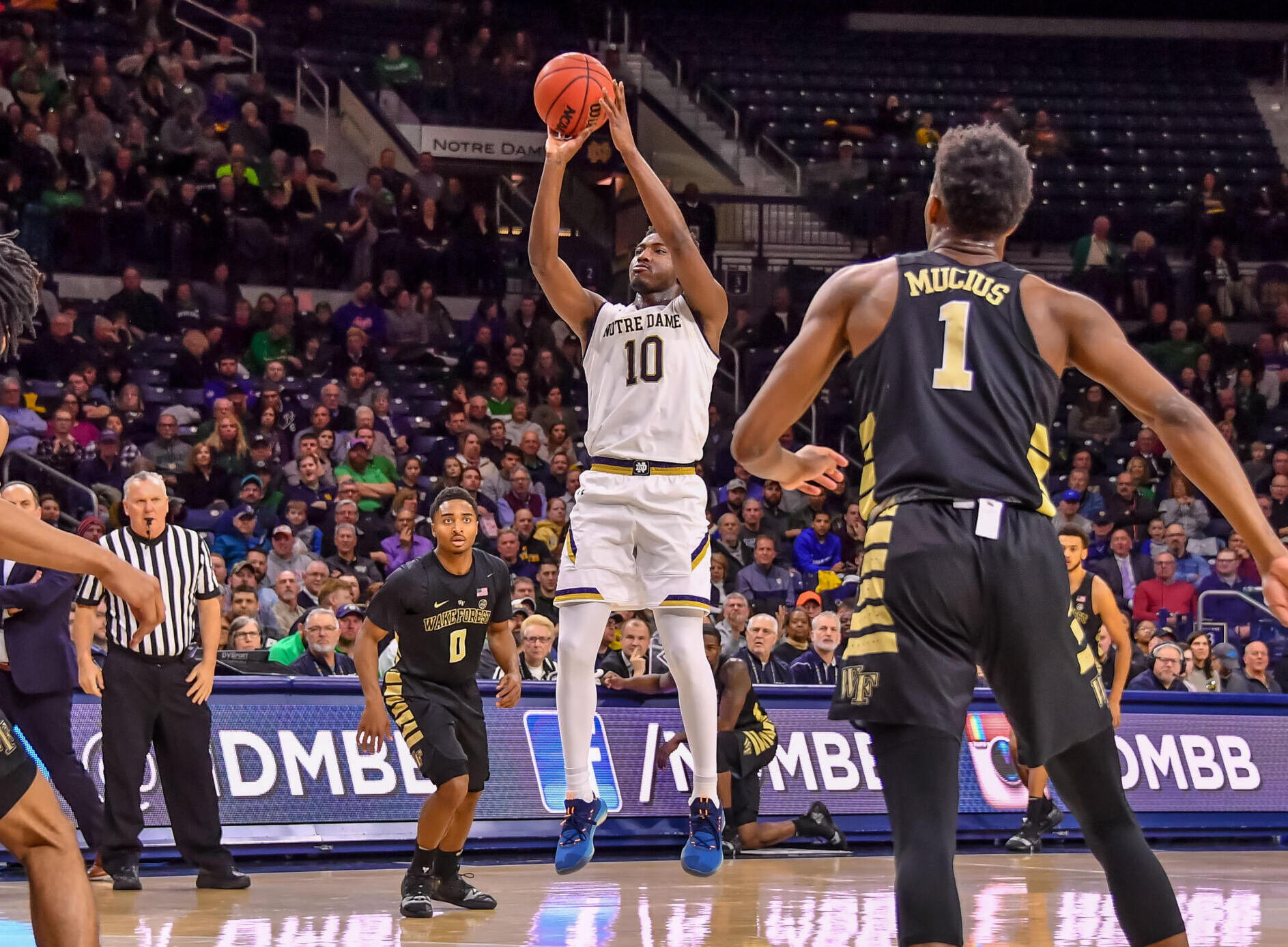 Irish Comeback Falls Short In 73-72 Loss To Eagles T.J. Gibbs action