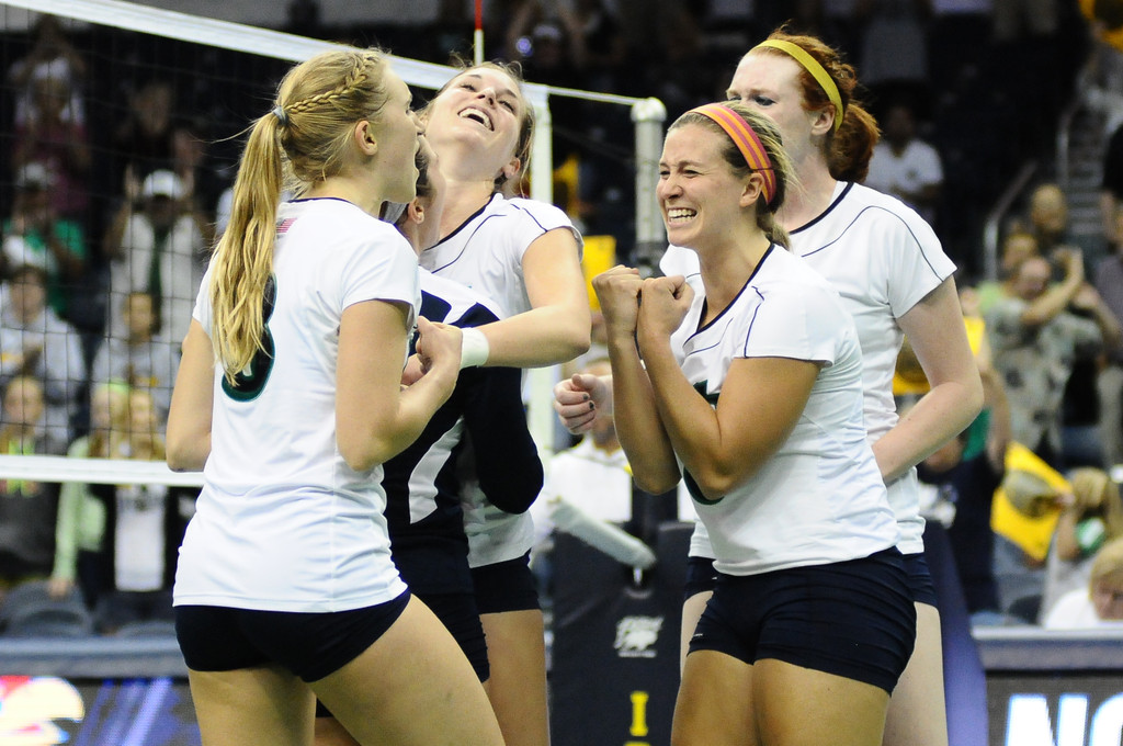 Notre Dame Volleyball vs. Kansas Notre Dame, Ind. (Purcell Pavilion) W, 3-1