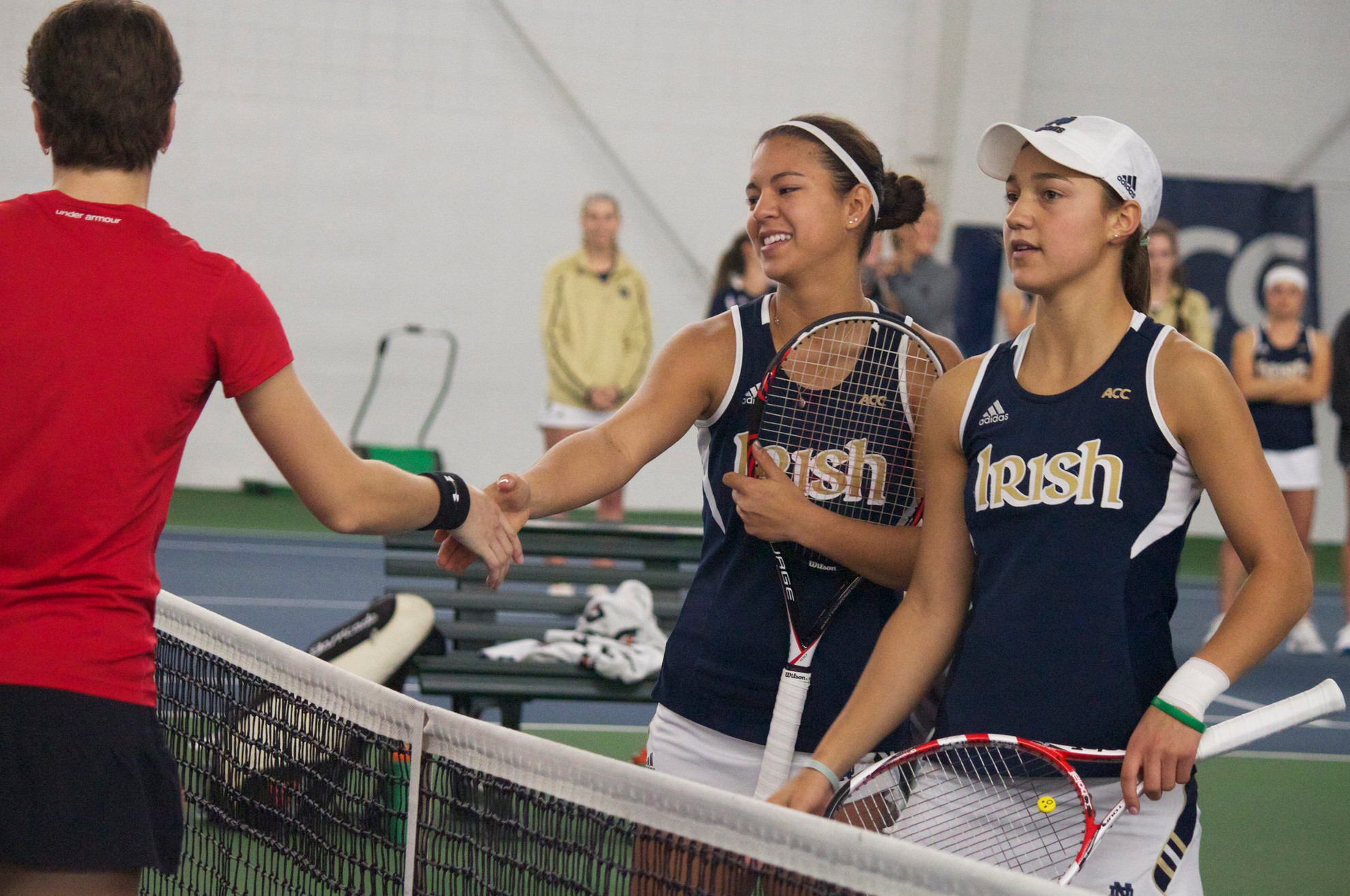 Third Seed Defeats Sanders and Gleason In Round of 16 Senior Britney Sanders and sophomore Quinn Gleason